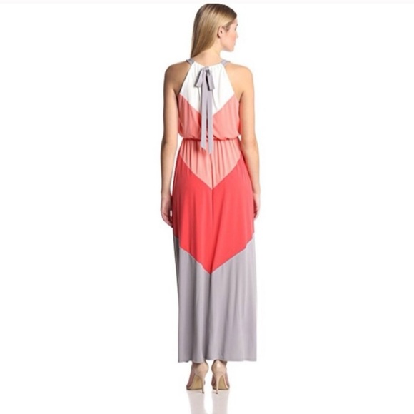 Vince Camuto Colorblock Chevron Maxi Dress - Picture 7 of 8